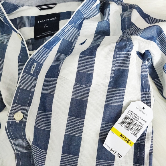 Nautica Boys Stripe Button Down Shirt Brand New - Picture 4 of 6